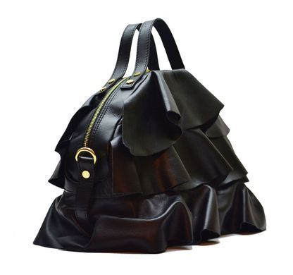 Жіноча шкіряна сумка Italian fabric bags 2205 black