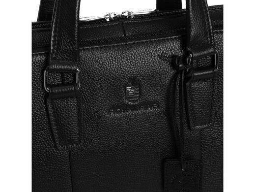 Шкіряна чоловіча сумка для ноутбука Royal Bag RB50031 чорний