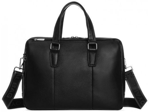Шкіряна чоловіча сумка для ноутбука Royal Bag RB50031 чорний
