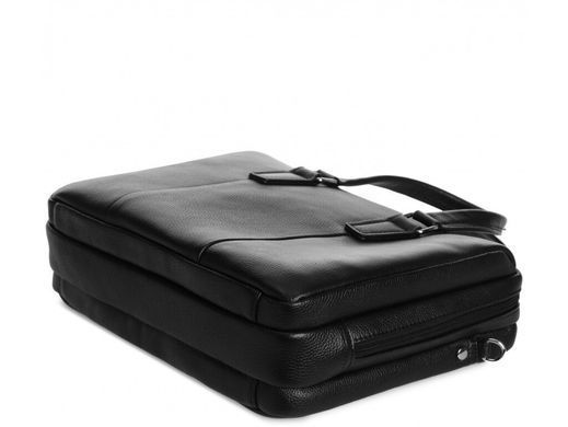 Шкіряна чоловіча сумка для ноутбука Royal Bag RB50031 чорний