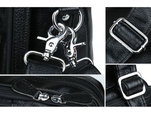 Мужская кожаная сумка-рюкзак Tiding Bag A25F-9014A черный