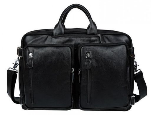 Мужская кожаная сумка-рюкзак Tiding Bag A25F-9014A черный