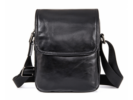 Чоловічий шкіряний месенджер Tiding Bag 8027A чорний