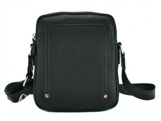 Мужской кожаный мессенджер Tiding Bag NA50-5202A черный