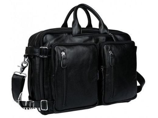 Мужская кожаная сумка-рюкзак Tiding Bag A25F-9014A черный