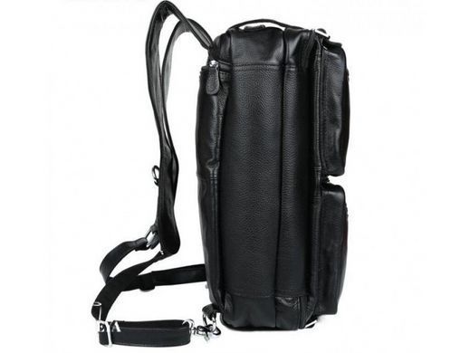 Мужская кожаная сумка-рюкзак Tiding Bag A25F-9014A черный