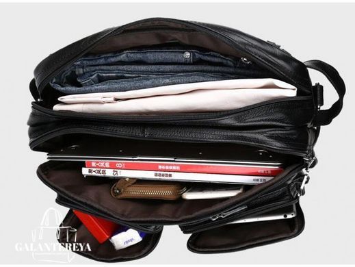 Мужская кожаная сумка-рюкзак Tiding Bag A25F-9014A черный