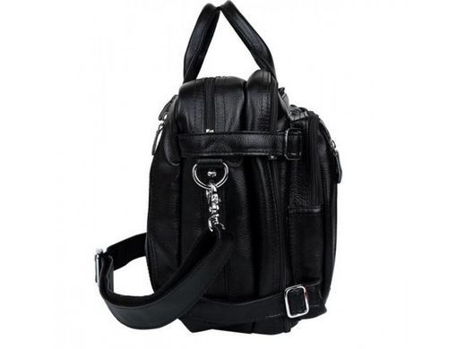 Мужская кожаная сумка-рюкзак Tiding Bag A25F-9014A черный