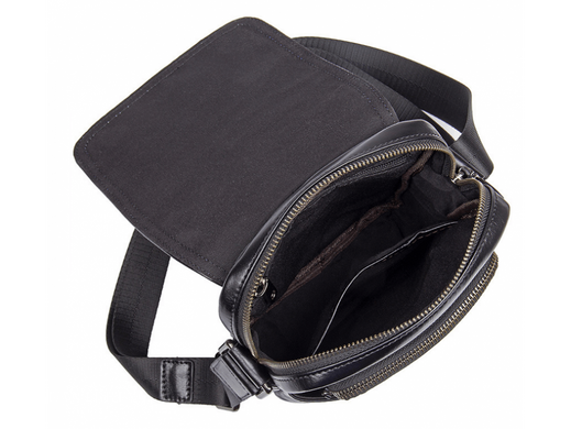 Мужской кожаный мессенджер Tiding Bag 8027A черный