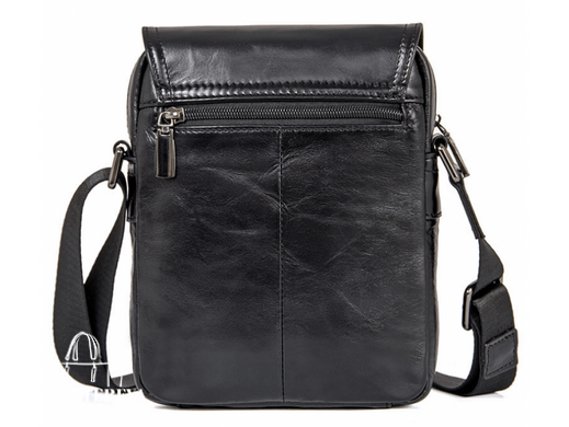 Мужской кожаный мессенджер Tiding Bag 8027A черный