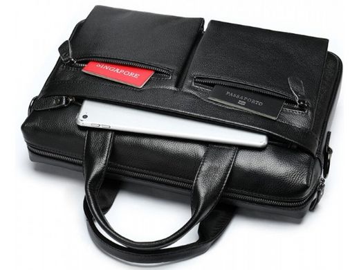 Мужская кожаная сумка для ноутбука Bexhill A25-7122A черный
