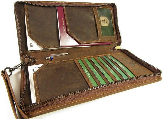 Дорожное кожаное портмоне Visconti 728_oil_tan