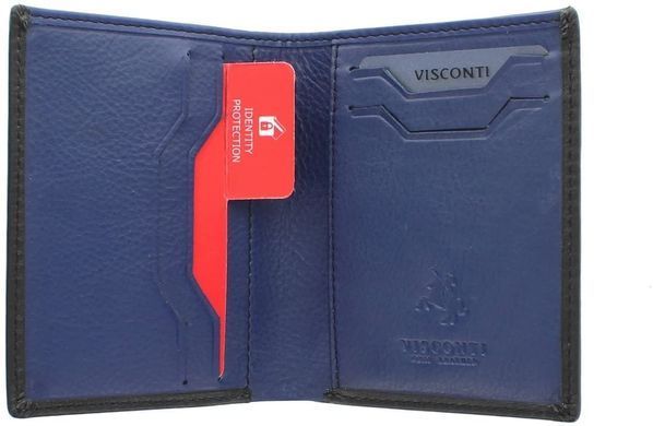 Гаманець чоловічий шкіряний Visconti VSL26 Javelin c RFID Black Cobalt
