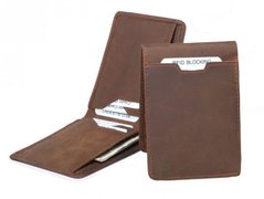 Портмоне мужское кожаное Tiding Bag FM-110 коричневый
