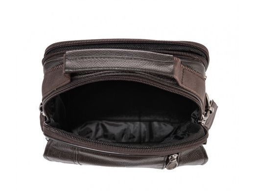 Мужской кожаный мессенджер HD Leather NM24-213C-1 коричневый