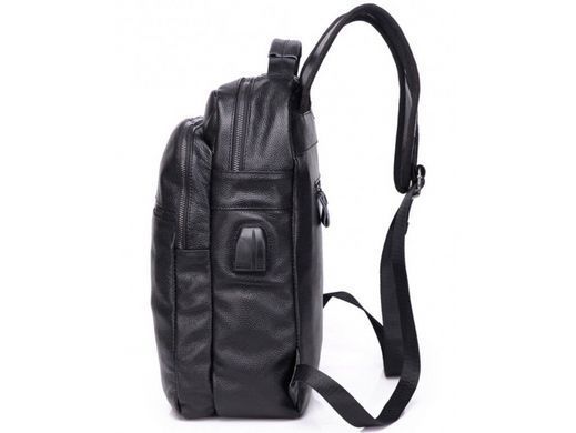 Мужской кожаный рюкзак Tiding Bag A25F-8835A черный