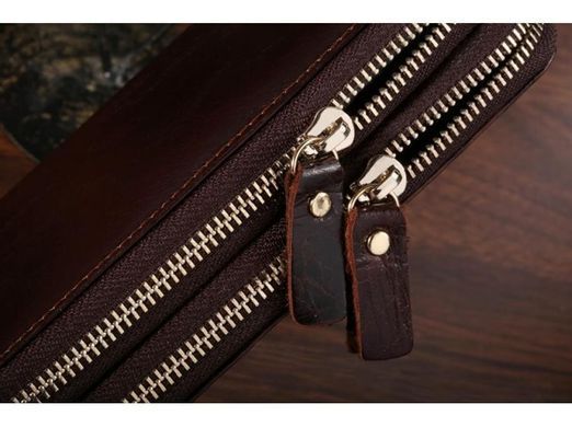 Мужской кожаный коричневый клатч Tiding Bag 8026C