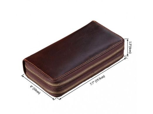 Мужской кожаный коричневый клатч Tiding Bag 8026C