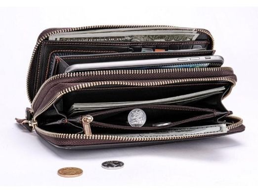Мужской кожаный коричневый клатч Tiding Bag 8026C