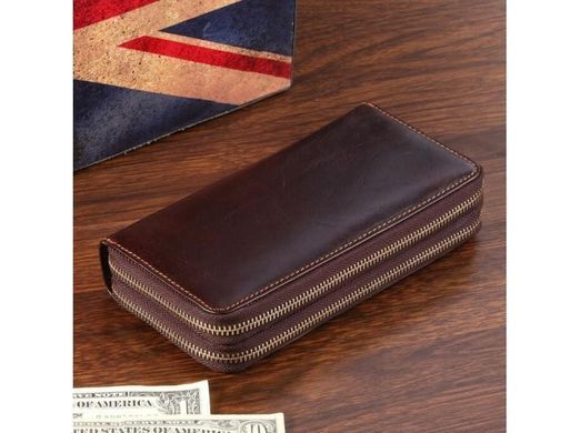 Мужской кожаный коричневый клатч Tiding Bag 8026C