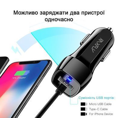 Автомобильное зарядное устройство RAXFLY RAX129755