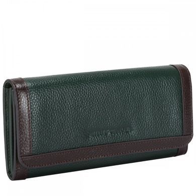 Гаманець жіночий шкіряний Smith & Canova 26802 Althorp (Green-Brown)