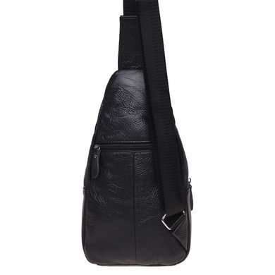 Мужской кожаный мессенджер Borsa Leather K1202-black черный