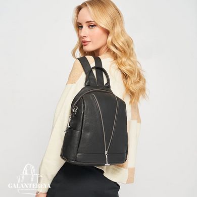 Рюкзак-сумка женский кожаный Ricco Grande K1183-black