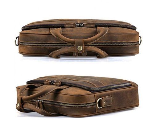 Кожаная сумка для ноутбука Tiding Bag t0033A черный