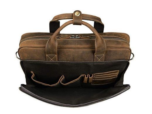 Кожаная сумка для ноутбука Tiding Bag t0033A черный