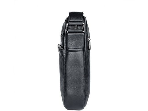 Мужской кожаный мессенджер Tiding Bag 9830A черный