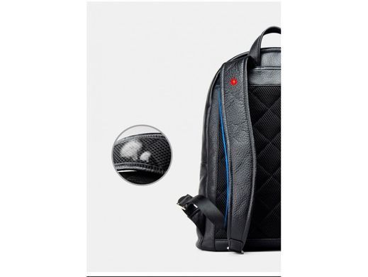 Мужской кожаный рюкзак Tiding Bag B3-012A черный