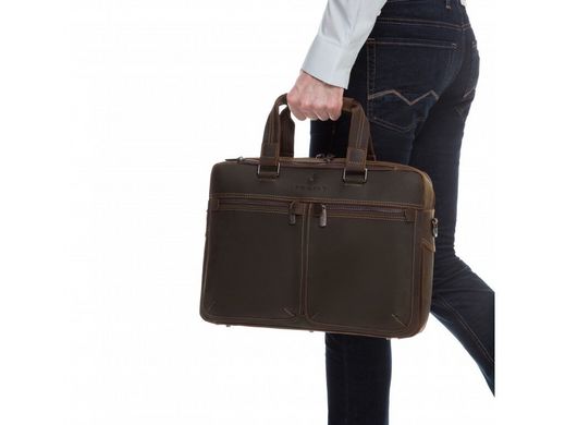 Кожаная мужская сумка для ноутбука Royal Bag RB001R коричневый