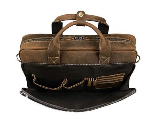 Кожаная сумка для ноутбука Tiding Bag t0033A черный