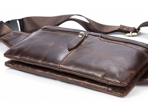 Мужская кожаная сумка на пояс Bexhill Bx8943C коричневый