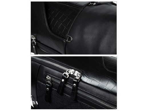 Мужской кожаный рюкзак Tiding Bag B3-019A черный