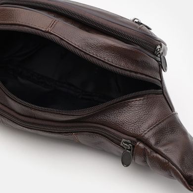 Сумка на пояс мужская кожаная Keizer K18012br-brown