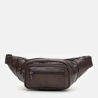 Сумка на пояс мужская кожаная Keizer K18012br-brown