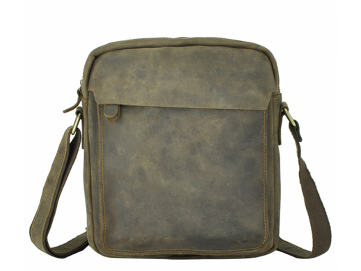 Мужской кожаный мессенджер Tiding Bag t0022R коричневый