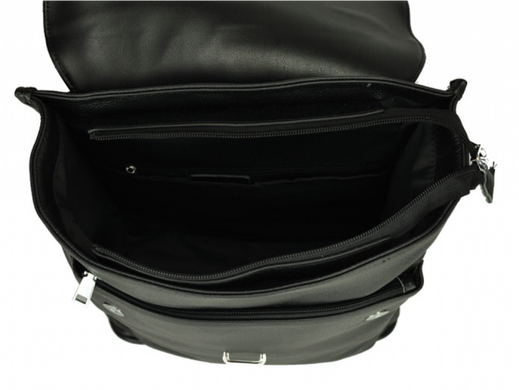 Мужской кожаный рюкзак Tiding Bag A25F-68016A черный