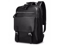 Мужской кожаный рюкзак Tiding Bag B3-1691A черный