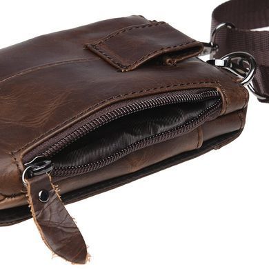 Мужской кожаный мессенджер Keizer K1702-brown коричневый