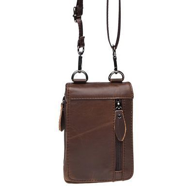 Мужской кожаный мессенджер Keizer K1702-brown коричневый