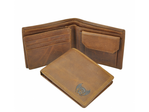 Портмоне мужское кожаное Tiding Bag RR-38219W коричневый