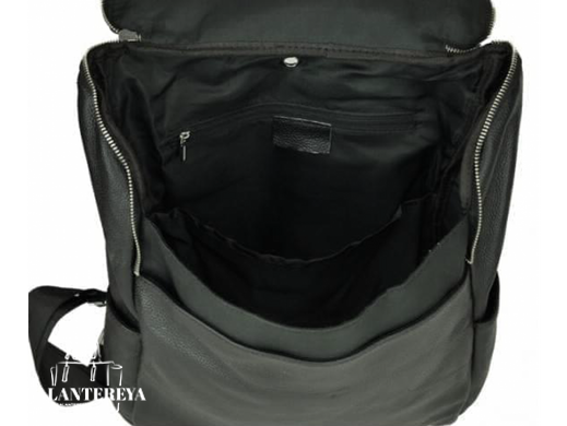 Мужской кожаный рюкзак Tiding Bag A25F-68012A черный