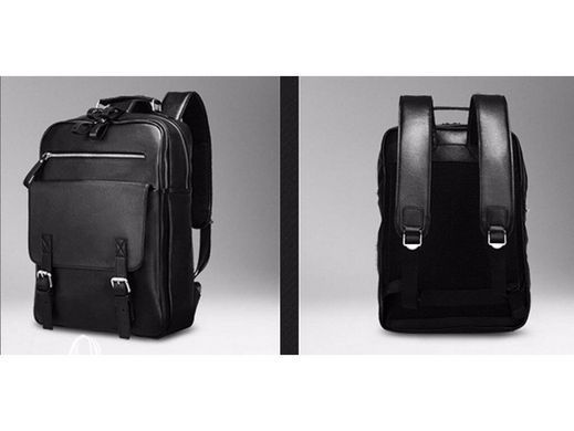 Мужской кожаный рюкзак Tiding Bag B3-1691A черный