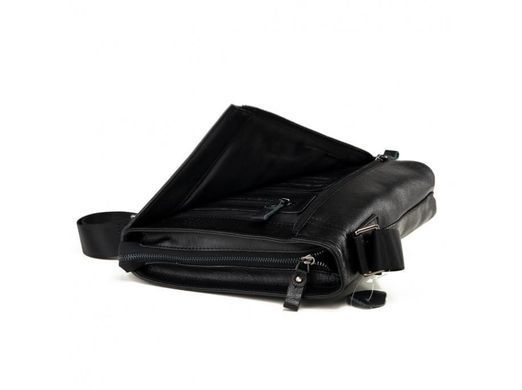 Мужской кожаный черный мессенджер Tiding Bag M6917-5A