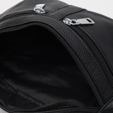 Сумка на пояс чоловіча шкіряна Keizer k10428bl-black