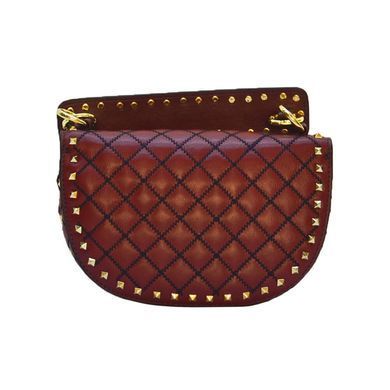 Жіноча шкіряна сумка крос-боді Italian fabric bags 1964 burgundy