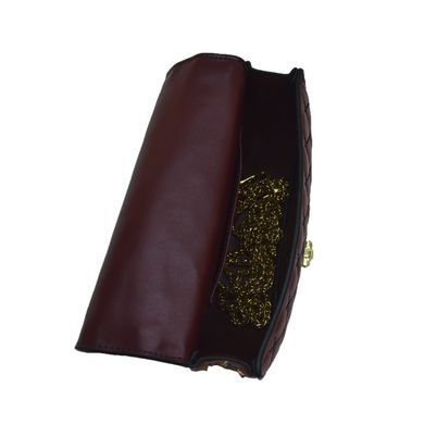 Жіноча шкіряна сумка крос-боді Italian fabric bags 1964 burgundy